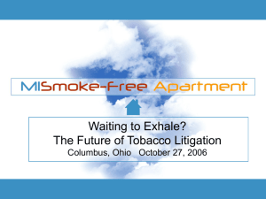 Secondhand Smoke Litigation in Multi