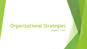 Organizational Strategies