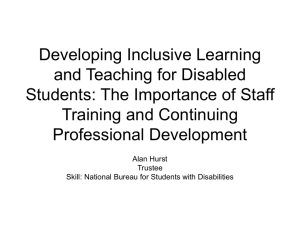Staff Training and Continuing Professional Development