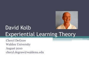 David Kolb - AdultLearningTheories