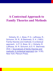 A Contextual Approach to Family Theories and Methods