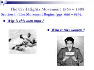 The Civil Rights Movement 1954