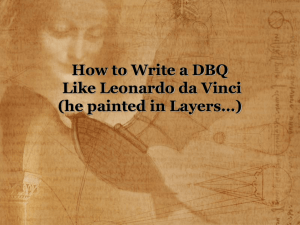 How to Write a DBQ Like Leonardo da Vinci - Mikac