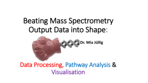 Beating Mass Spectroscopy Output Data into shape: Data