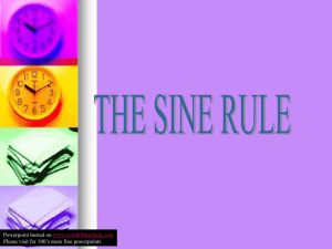 Sine and Cosine rule