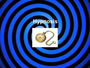 Hypnosis - MeierAPpsych