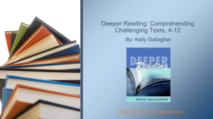 Deeper Reading - Literacy Instruction Book Talk