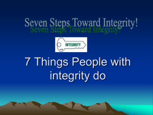 8 Things People with integrity do