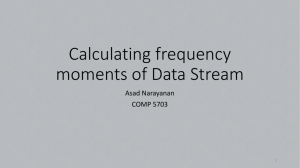 Calculating frequency moments