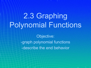 2.3: Graphing Polynomial Functions Day 2