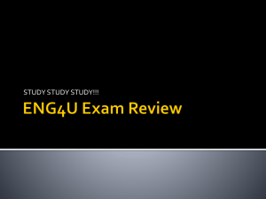 ENG4U Exam Review