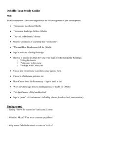Othello Test Study Guide