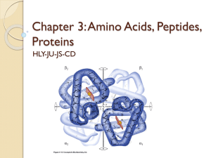 Chapter 3: Amino Acids, Peptides, Proteins