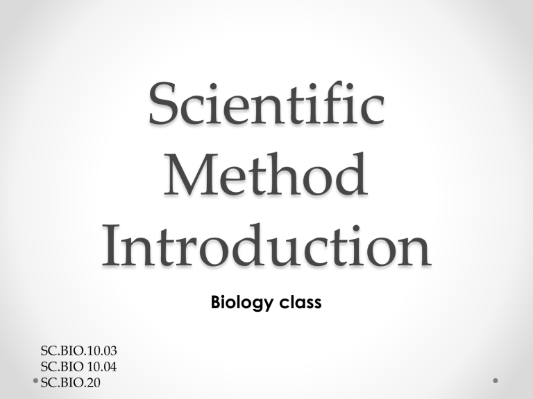 Scientific Method REVIEW