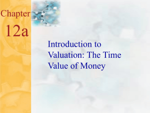 Introduction to Valuation: The Time Value of Money