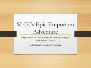 SLCC*s Epic Emporium Adventure