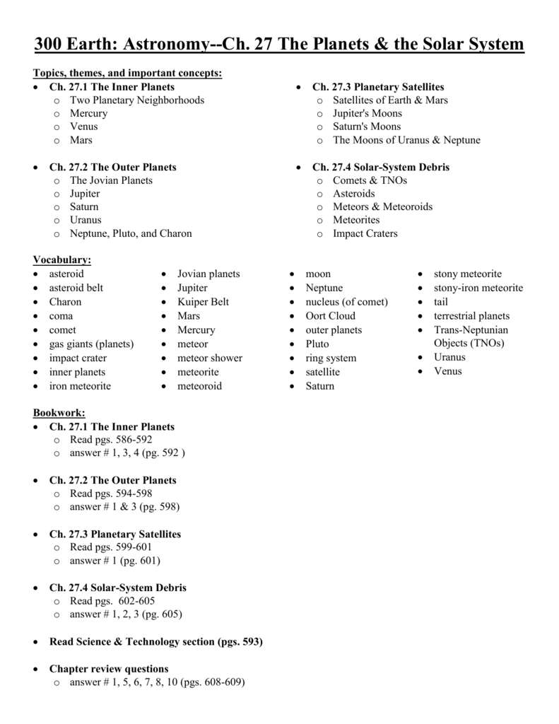 Inner And Outer Planets Worksheet Answers Slidesharedocs