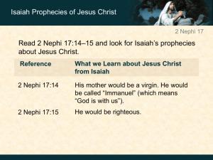 What we Learn about Jesus Christ from Isaiah