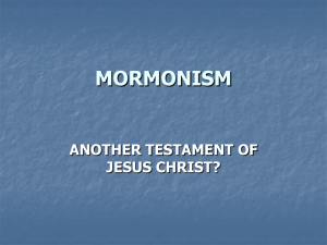 The Book of Mormon: Another Testament of Jesus Christ?