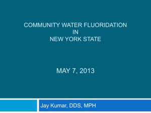 Fluoridation in New York State - NYS Conference of Environmental
