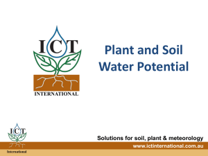 Plant and Soil Water Potential Presentation