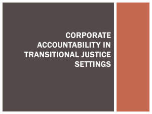 Corporate Accountability in Transitional Justice