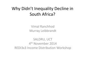 Inequality dynamics in South Africa