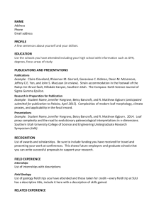 Resume template and example