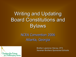 Writing and Updating Board Constitutions and Bylaws