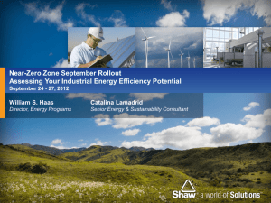 Near Zero Zone Energy Efficiency Opportunities