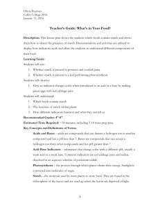 Teacher's Guide: What's in Your Food?