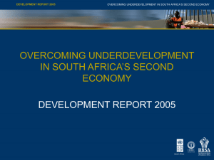 Overcoming Underdevelopment in South