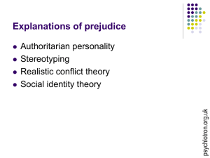 Explanations of prejudice slides