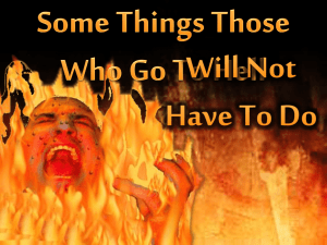 Some Things Those In Hell Will Not Have To Do