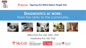 Diagnostics at work: from the clinic to the community