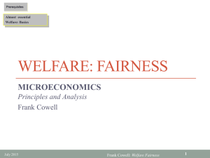 Welfare: Fairness