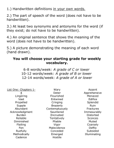 You will choose your starting grade for weekly vocabulary.