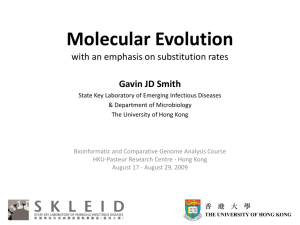 Molecular Evolution (with an amphasis on substitution rates)