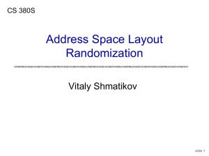 Address space layout randomization.