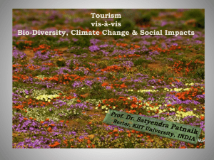Tourism vis-à-vis Bio-Diversity, Climate Change & Social Impacts
