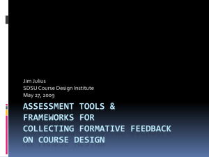 Assessment Tools & Frameworks for Collecting Formative - sdsu-cdi