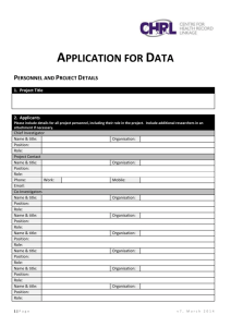 Application for Data