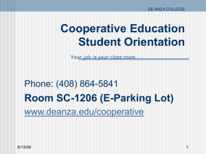 Co-Op Education Orientation