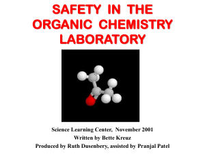Safety in the Organic Laboratory