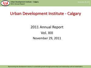 UDI Annual Report - 2011 - Urban Development Institute