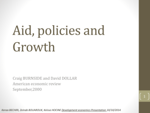 Aid, policies and Growth