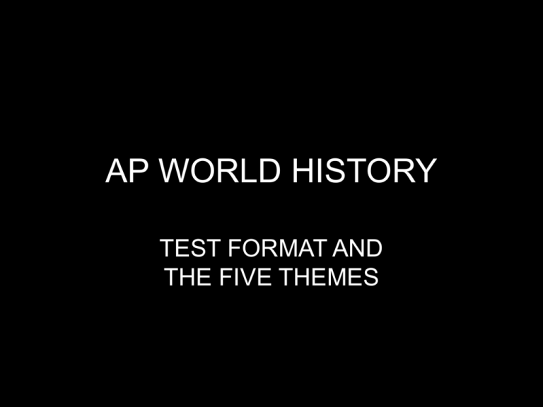 AP WORLD HISTORY