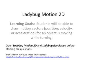 Ladybug Motion 2D clicker questions