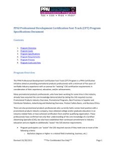 To submit a PPAI Professional Development Certification Fast Track