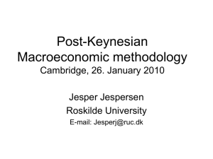Post Keynesian Macroeconomics - Post